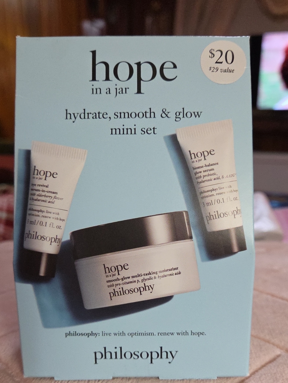 Philosophy Hope in a Jar Mini Skincare Set - Light Blue Packaging
